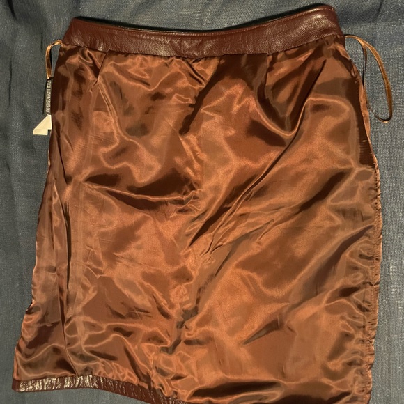 Wilson’s Leather Maxima Sz 10 Chocolate Brown Pencil Skirt - Picture 3 of 9